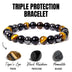 Tiger Eye, Hematite, Obsidian Protection Bracelet