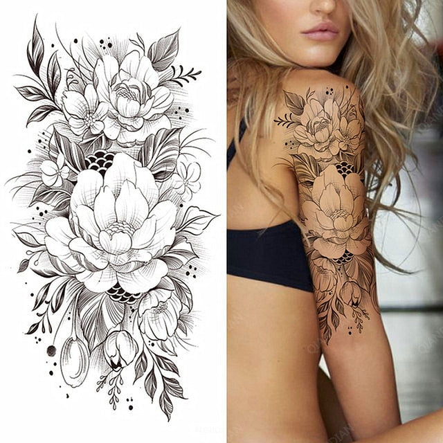 Flowers and Animals Body Tattoos GD Home Goods