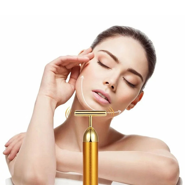 24K Gold Facial Roller Massager GD Home Goods