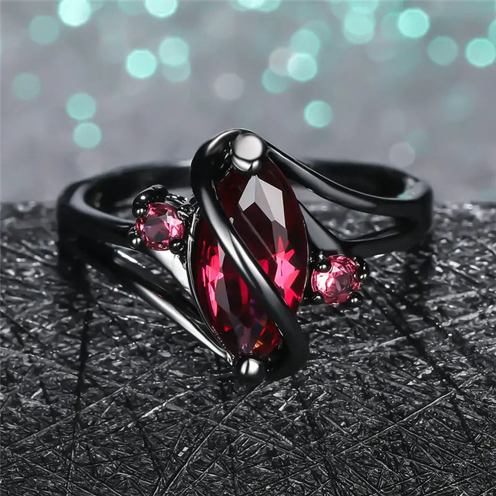 Crystal Ring - Red Crystal Ring GD Home Goods