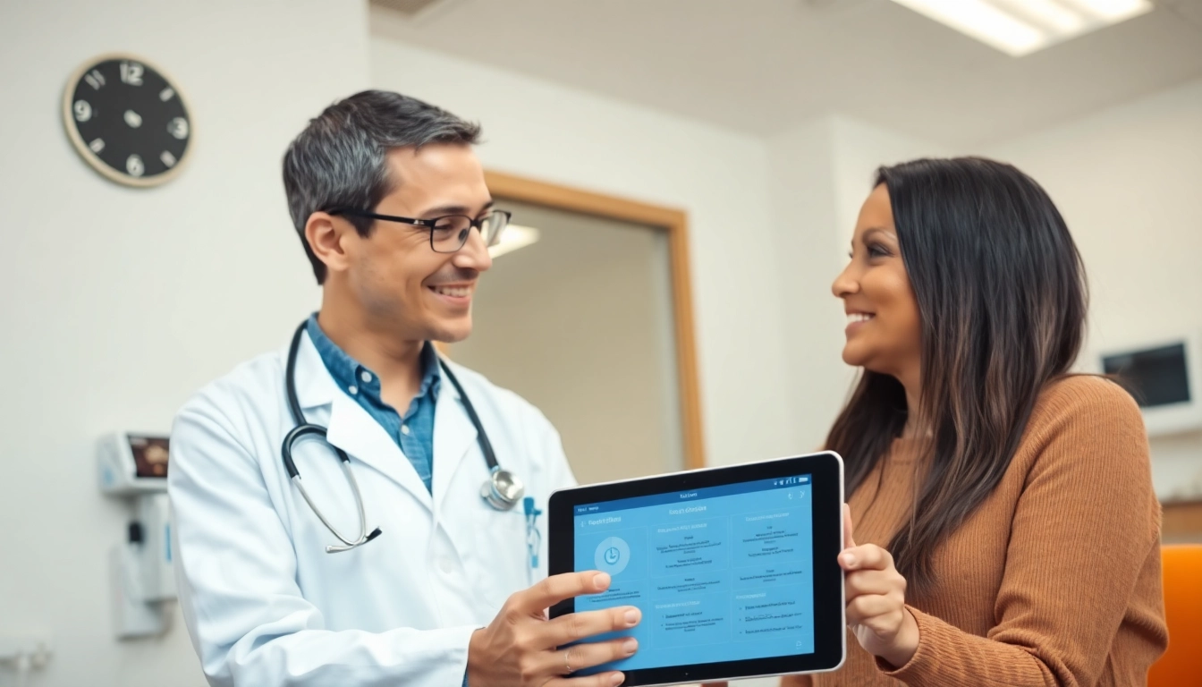 Highlighting benefits of electronic prescribing in a modern healthcare consultation.